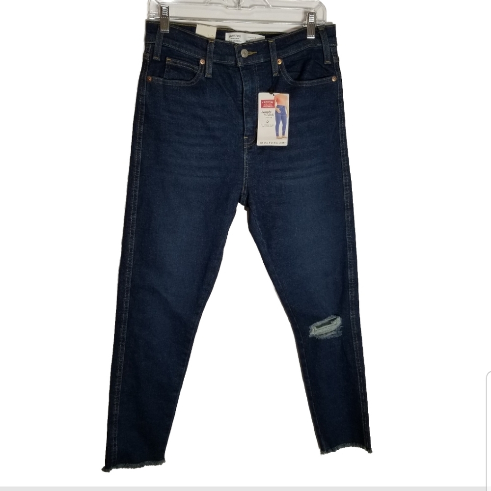 Levi Strauss Jeans Women's 8 Heritage High Rise Skinny Dark Wash Stretch NWT